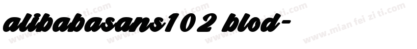 alibabasans102 blod字体转换